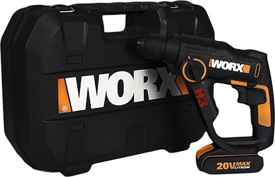Worx WX390.1 Impact Demolition Hammer Battery 20V 2x2Ah with Chuck SDS Plus / Quick WX390.1