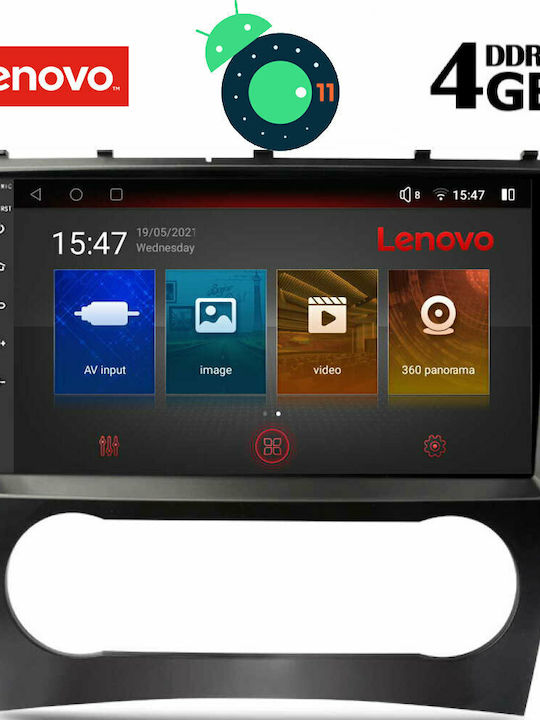 Lenovo Car-Audiosystem für Mercedes-Benz C Klasse 2004-2008 (Bluetooth/USB/AUX/WiFi/GPS/Apple-Carplay) mit Touchscreen 9" DIQ_SSX_9404