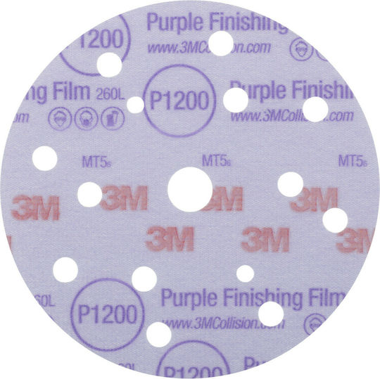 3M Hookit Φύλλο Λείανσης Έκκεντρου Τριβείου K1000 με 15 Τρύπες 150x150mm