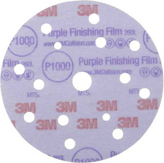 3M Hookit Φύλλο Λείανσης Έκκεντρου Τριβείου K1000 με 15 Τρύπες 150x150mm
