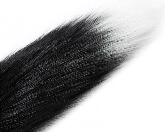 IntoYou Bdsm Line Fox Tail Anal Plug Mittel Black / White 8cm