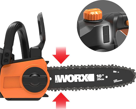 Worx WG322E Pruning Battery Chainsaw 1x2Ah 20V 2.8kg with Blade 25cm