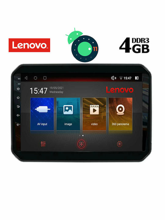 Lenovo Car-Audiosystem für Suzuki Ignis 2016+ (Bluetooth/USB/AUX/WiFi/GPS/Apple-Carplay) mit Touchscreen 9" DIQ_SSX_9676