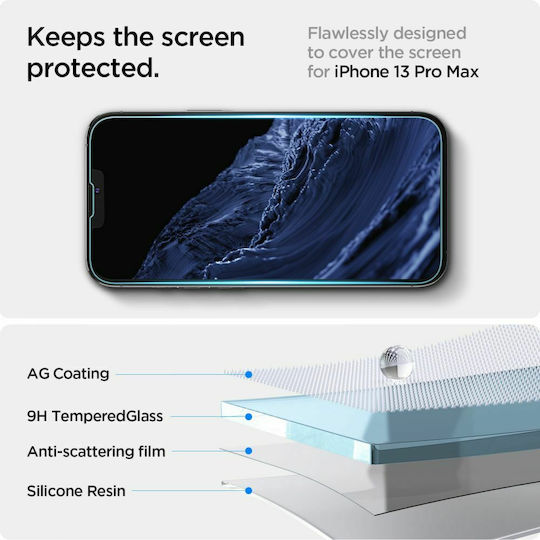 Spigen EZ FIT GLAS.tR SLIM Tempered Glass 2τμχ (iPhone 14 Plus / 13 Pro Max)