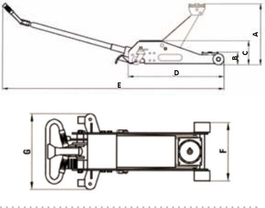 Express Car Jack with Lifting Height up to 50cm and Lifting Weight up to 3 Tons