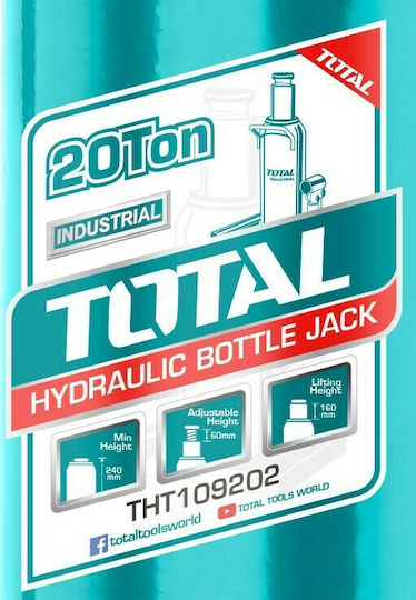 Total Hydraulic Car Jack with Lifting Height up to 45.2cm and Lifting Weight up to 20 Tons