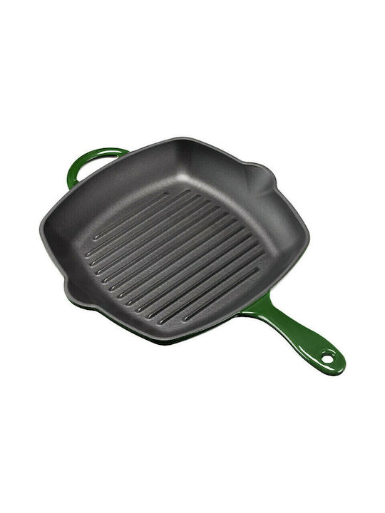 Navaris Grill made of Cast Iron Green 28cm