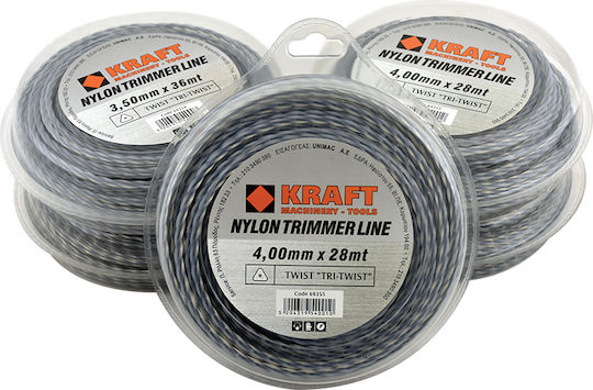 Kraft D-Twist Square Twist Brush Cutter Trimmer Line 4mm 47m 69346