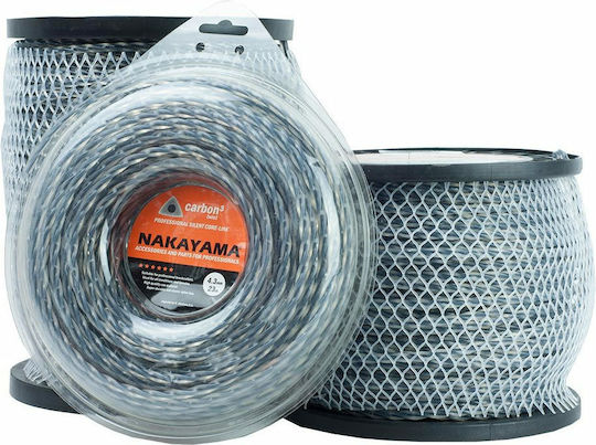 Nakayama Carbon3 Twist Μεσινέζα Τρίγωνη Στριφτή Μήκους 36m και Πάχους 3.5mm