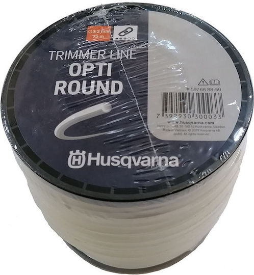 Husqvarna Opti Round Round Brush Cutter Trimmer Line 3.3mm 75m 597 66 88-50