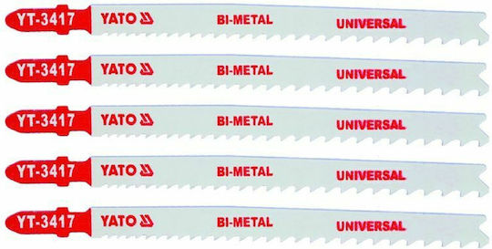 Yato Jig Saw Blade for Metal and Wood 130mm BI-Metal 5pcs YT-3417