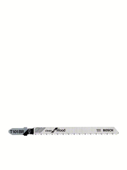 Bosch T101BR Jig Saw Blade for Wood 100mm Clean for Wood 5pcs 2608630014