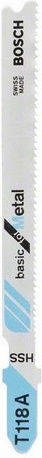 Bosch T118A Jig Saw Blade for Metal 92mm Basic for Metal 2608631013