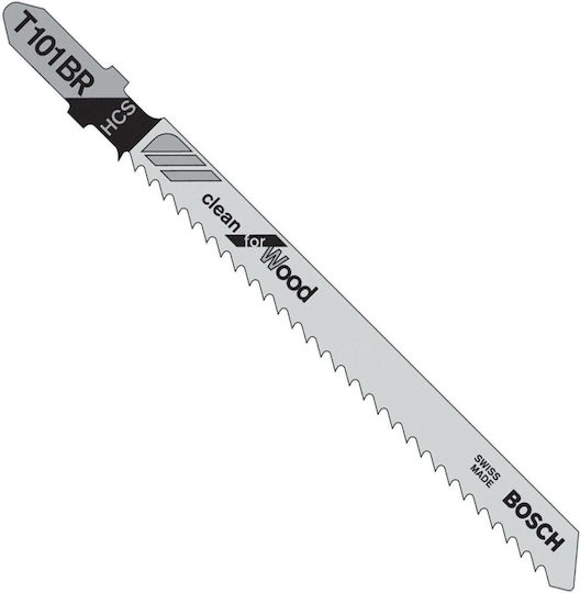 Bosch T101BR Jig Saw Blade for Wood 100mm Clean for Wood 5pcs 2608630014