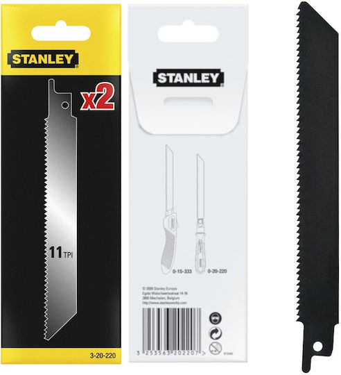 Stanley Jig Saw Blade 130mm Multipurpose 2pcs 3-20-220
