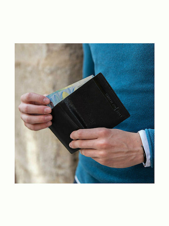 Leather Men's Wallet Classic with RFID Black