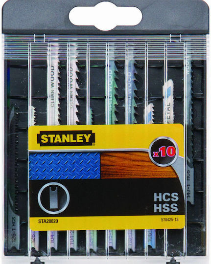 Stanley STA28020 Λάμες HCS-HSS για Μέταλλο και Ξύλο 10τμχ