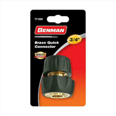 Benman 77036 Quick Connector Water Pipe Brass 19mm