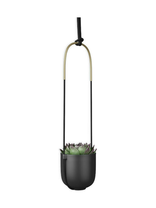 Umbra Bolo Hanging Planter Ceramic Black 15.9x15.9x62.2cm. Pendant