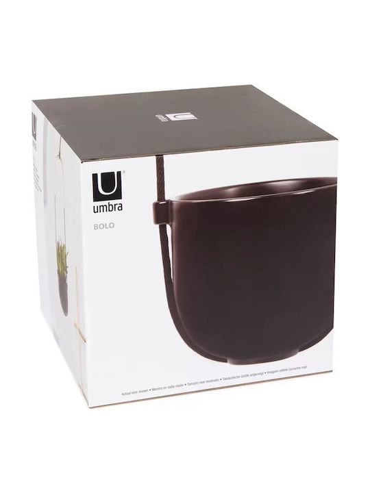 Umbra Bolo Hanging Planter Ceramic Black 15.9x15.9x62.2cm. Pendant