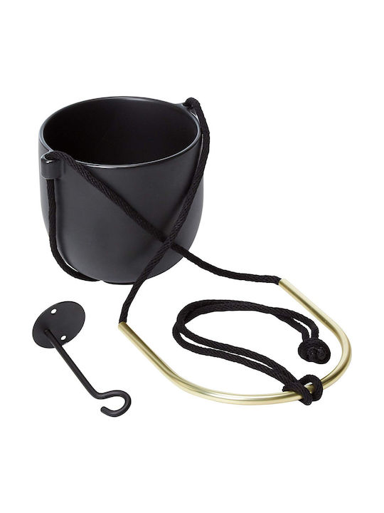 Umbra Bolo Hanging Planter Ceramic Black 15.9x15.9x62.2cm. Pendant