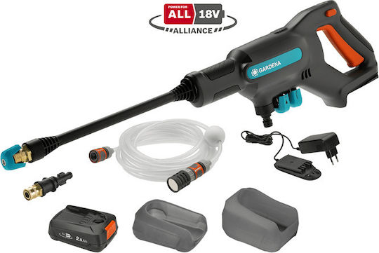 Gardena ΑquaClean RtU Mașină de spălat cu presiune Baterie 18V 1x2Ah cu Presiune 24bar