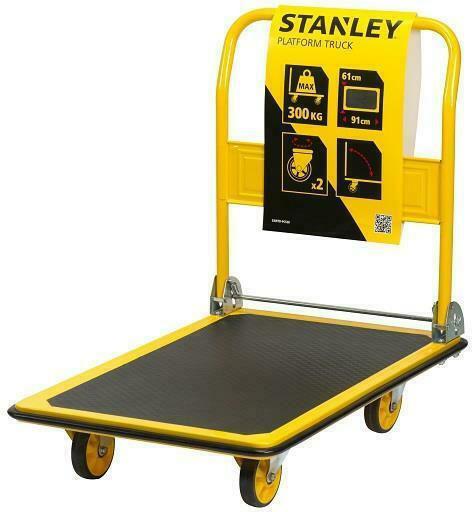 Stanley Platform Trolley Foldable for Weight Load up to 300kg Yellow