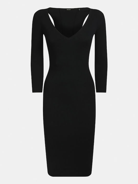 Midi Kleid Schwarz