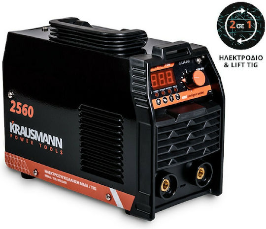 Krausmann 2560 Welding Machine Inverter TIG / MMA with Maximum Welding Current 200A and Duty Cycle 40%