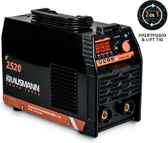Krausmann 2520 Welding Machine TIG / MMA with Maximum Welding Current 120A and Duty Cycle 40%