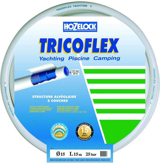 Hozelock Hose Watering Tricoflex Yachting 1/2" 15m