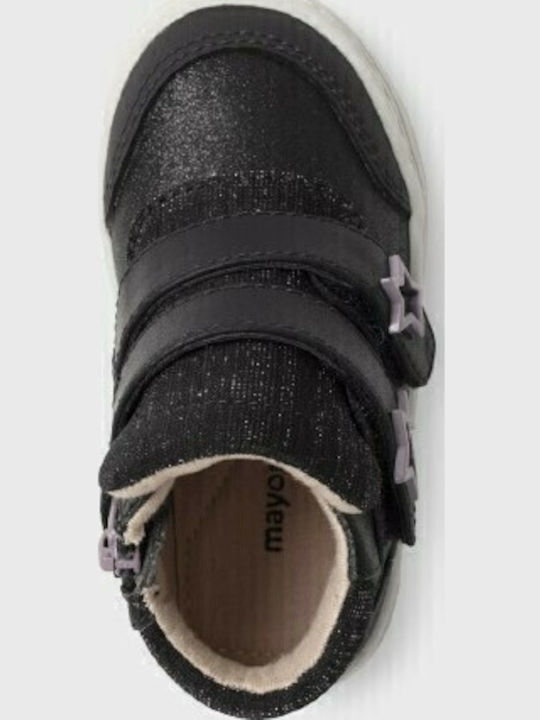 Παιδικά Sneakers High με Σκρατς Μαύρα