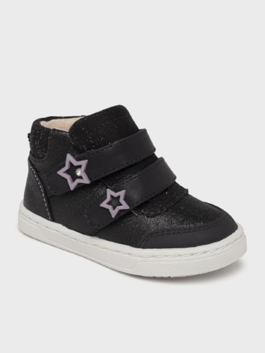 Παιδικά Sneakers High με Σκρατς Μαύρα