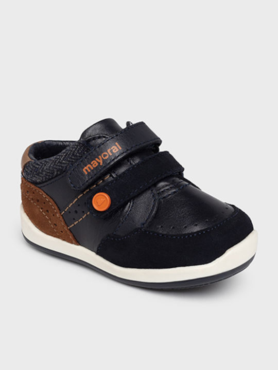 My First Steps Kids Sneakers with Scratch Navy Blue