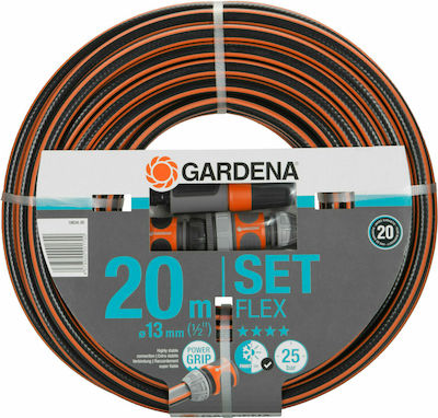 Gardena Λάστιχο Ποτίσματος Σετ Comfort Flex 1/2" 20m