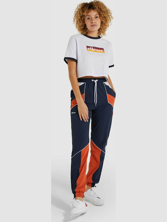 Filide Women's Athletic Crop Top Short Sleeve White