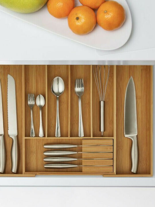 Relaxdays Drawer Dividers Wooden in Brown Colour 44.5x55x5cm