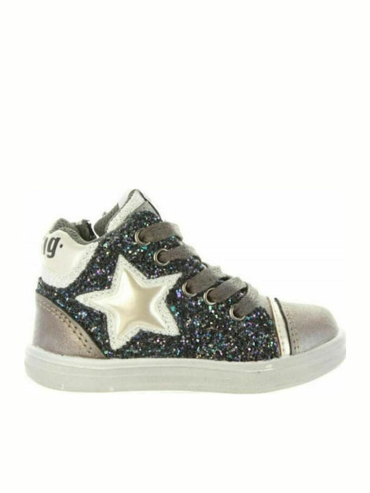 47419 Kinder Sneakers Hoch Gray