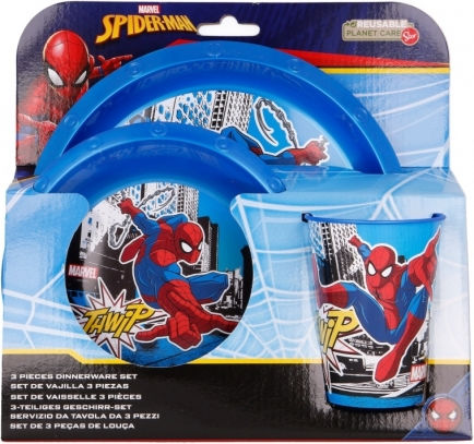 Stor Комплект за Хранене Spiderman Streets от Пластмаса Син 3бр 51315