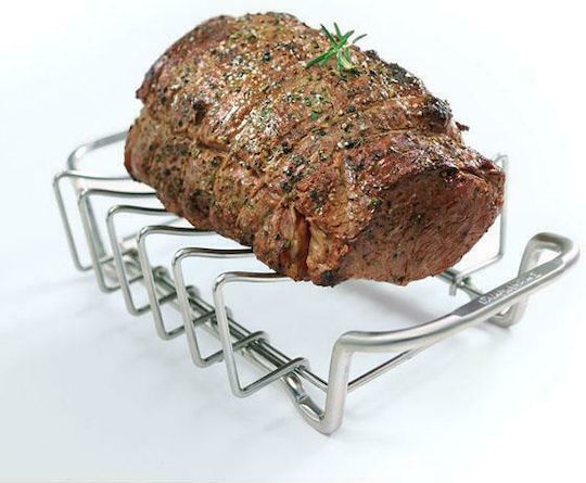 Broil King Rib & Roast Rack Ανοξείδωτη Σχάρα Ψησίματος με Πόδια 21.8x21.8εκ. Rib & Roast Rack