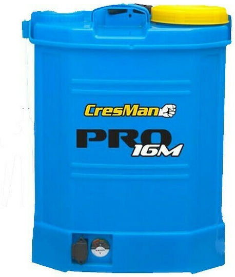 Cresman Pro16m Backpack Sprayer 12V with Battery 8Ah with Capacity 16lt 4.8bar in Blue color
