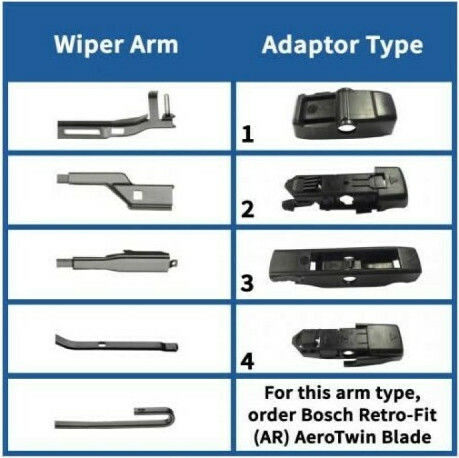 Bosch Aerotwin Plus AP21U Driver Car Wiper 530mm Universal Mercedes-Benz Citan Volvo S60 / S80 / V70 Scania R