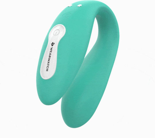 WatchMe Δονητής για Ζευγάρια με Remote Control Dual Pleasure Wireless Technology Aquamarine / Snowy