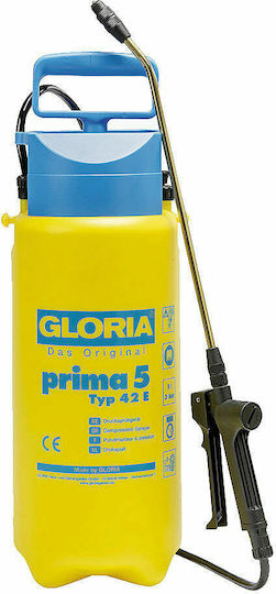 Gloria Prima 5 Pressure Sprayer with Capacity 5lt 3bar in Yellow color