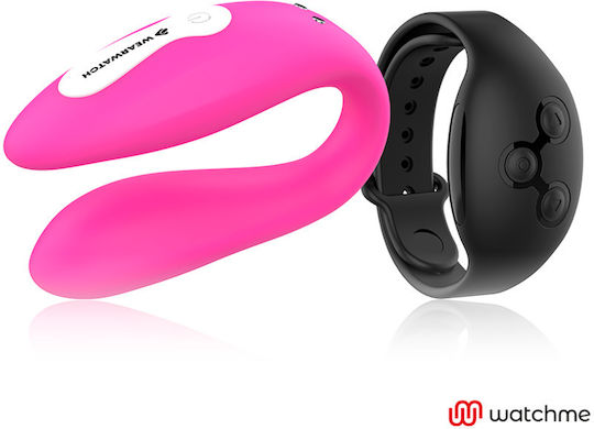 WatchMe Δονητής για Ζευγάρια με Remote Control Dual Pleasure Wireless Technology Fuchsia / Jet Black