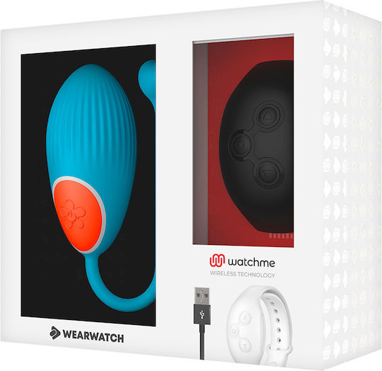 WatchMe Δονητής Egg με Remote Control Egg Wireless Technology Blue / Jet Black