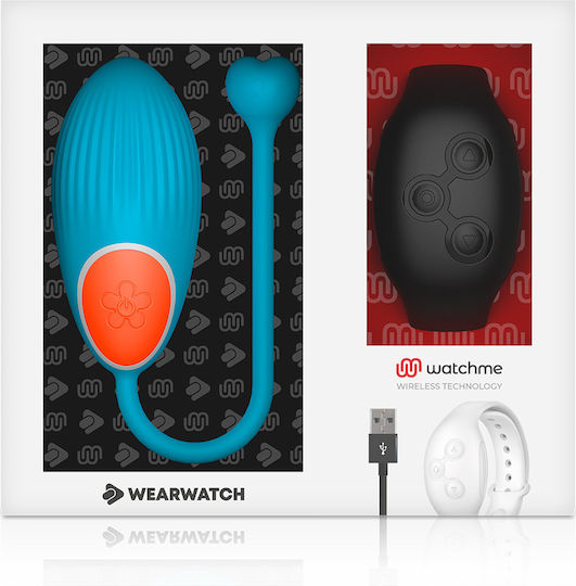 WatchMe Δονητής Egg με Remote Control Egg Wireless Technology Blue / Jet Black