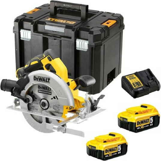 DEWALT DCS570P2 Circular Saw Brushless 18V 2x5Ah with Dust Extraction System