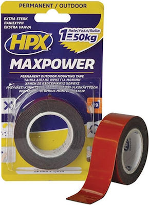 HPX Maxpower Black Autocolantă Bandă dublă față-verso Neagră 25mmx1.5m 1buc OT2502S