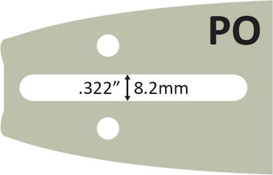 Nakayama Po1050sr Λάμα Αλυσοπρίονου 25cm (10") για Αλυσίδα με Βήμα 3/8"LP, Πάχος Οδηγών .050"-1.3mm & Αριθμό Οδηγών 40Ε